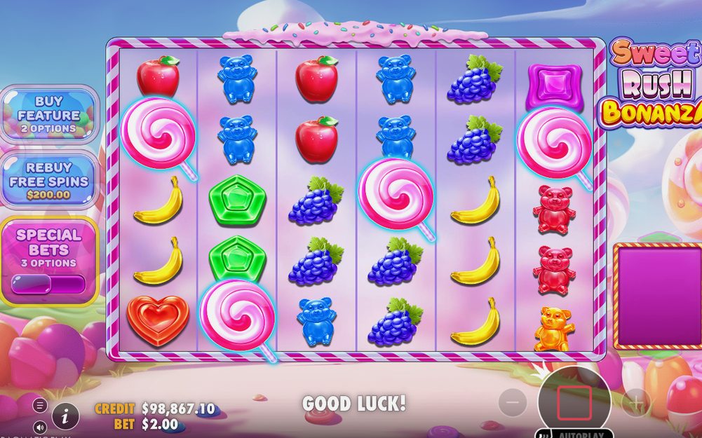 Bonusläget med Multiplier Spots på rutnätet